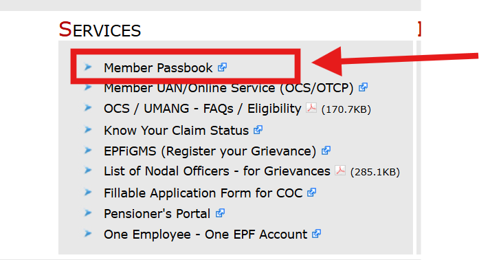 Check balance online on EPFO ​​portal
